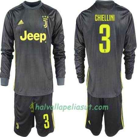 Jalkapallo Pelipaidat Juventus Giorgio Chiellini 3 Lasten Vieraspaita 2018-2019 Pitkähihainen